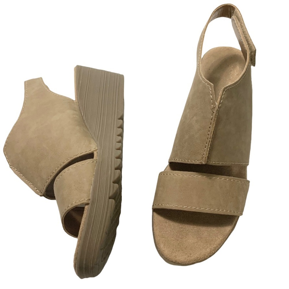 Aerosoles Tan Slingback Wedge Sandals Size 9M